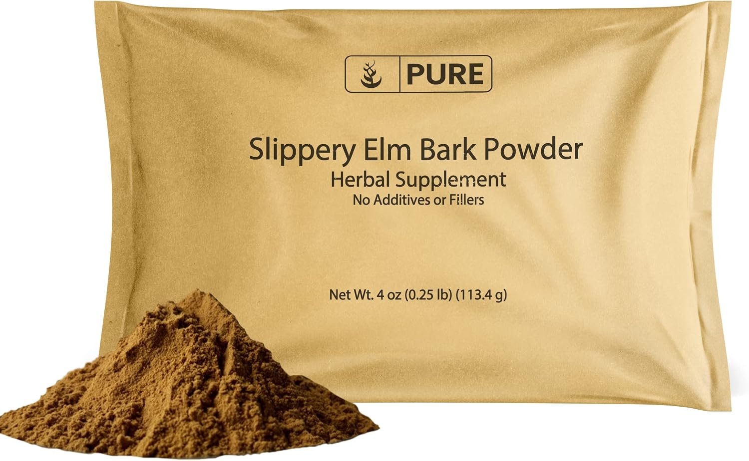 Pure Original Ingredients Slippery Elm Powder (4oz) Pure & Natural, Vegan, Gluten-Free