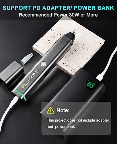 Miniatura 4 de Cortador ultrasónico portátil 30W 40KHZ para cuero 3D impresión plástico DIY corte, con 40 unids cuchillo de repuesto y accesorios