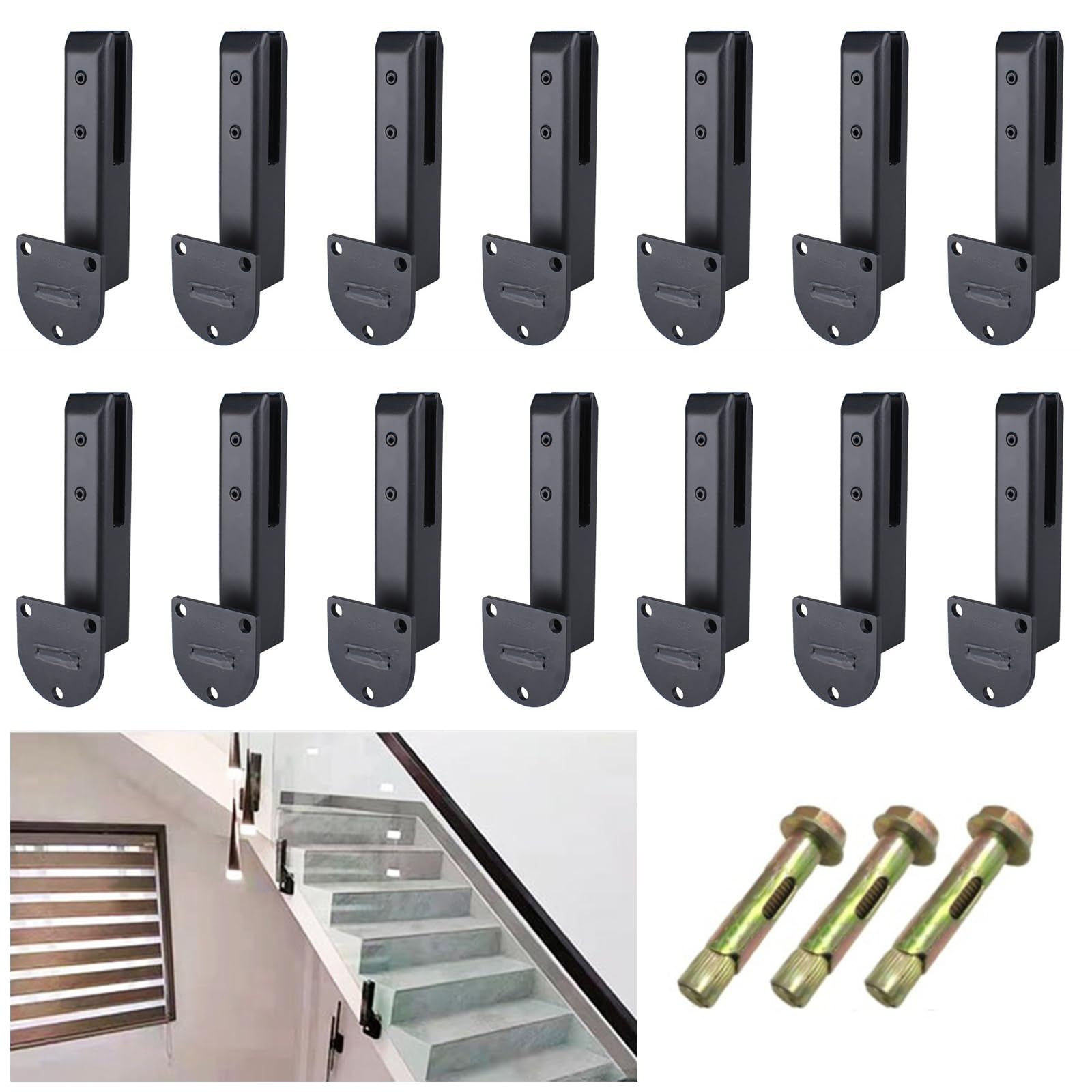 Abrazadera de vidrio con espiga de acero inoxidable anti-corrosión para cercas fijas
