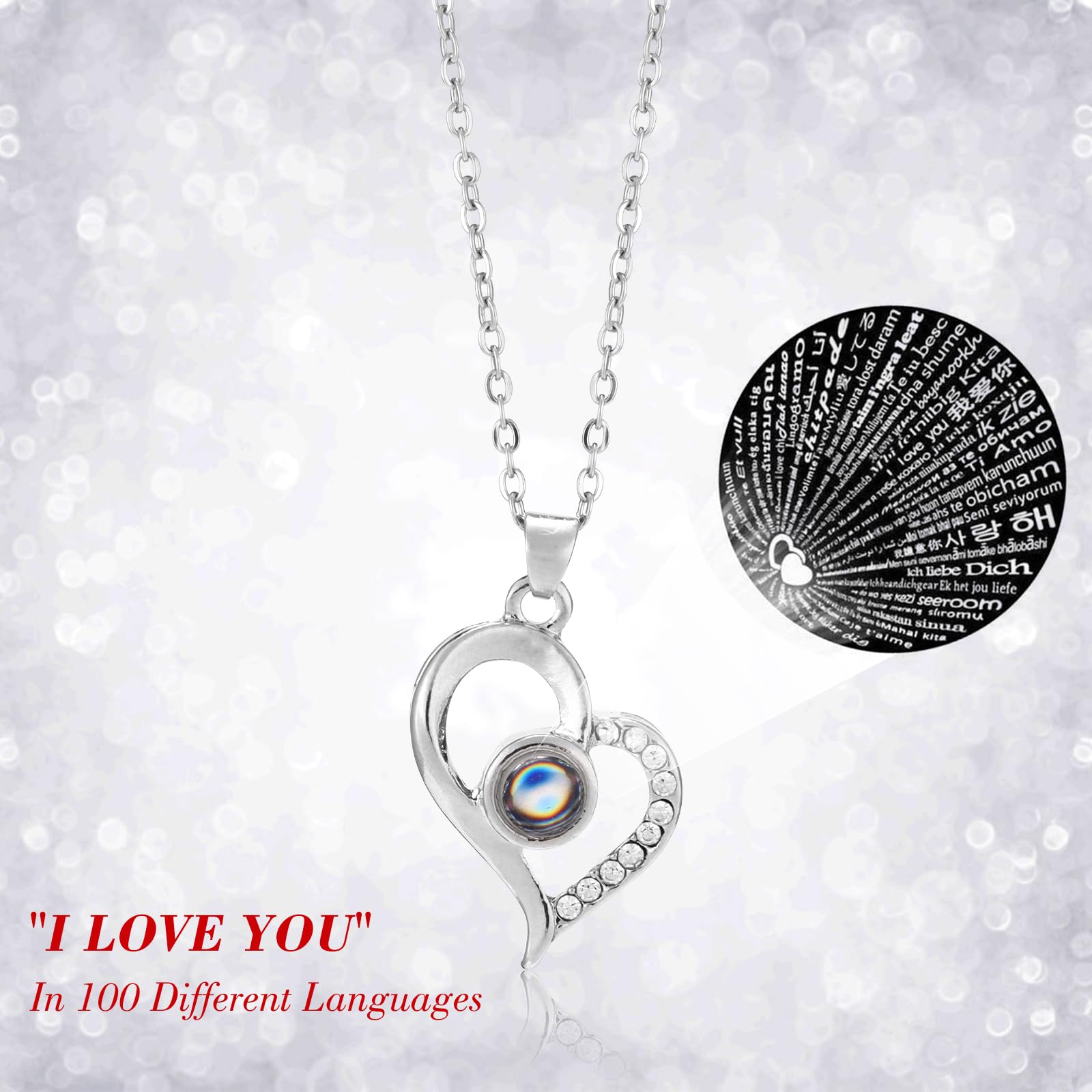 Collana Con Rosa Eterna E Iniziale A Cuore - Regalo Romantico Per Fidanzata O Moglie, San Valentino