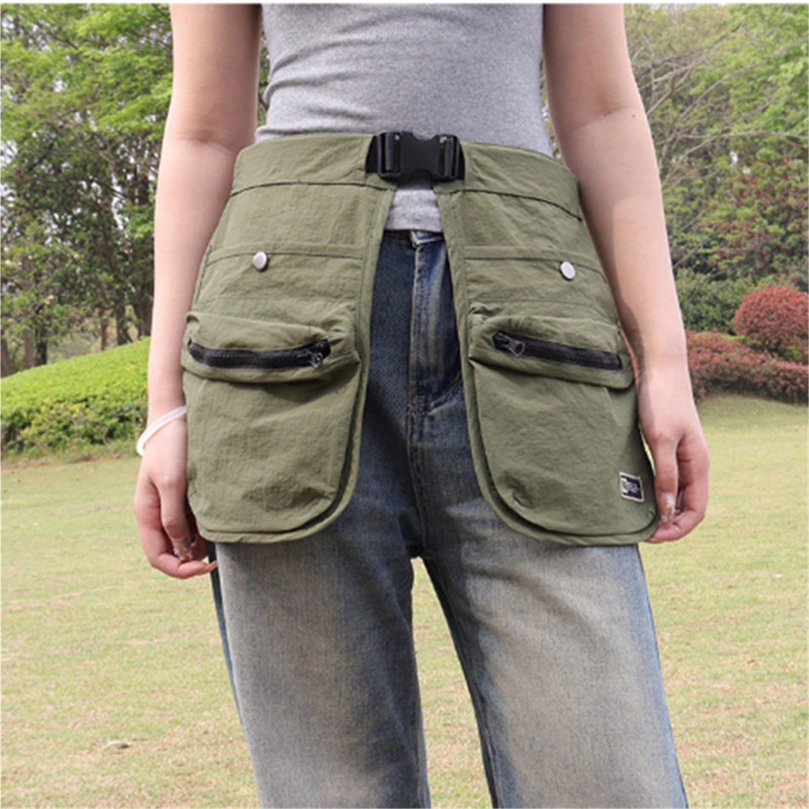 Cinturon Herramientas Medio delantal impermeable con múltiples bolsillos