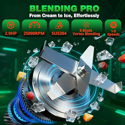 Miniatura 3 de VONCI Licuadora comercial de 2200 W con recinto de sonido, licuadora silenciosa de gran capacidad de 135 onzas para batidos, licuadoras industriales