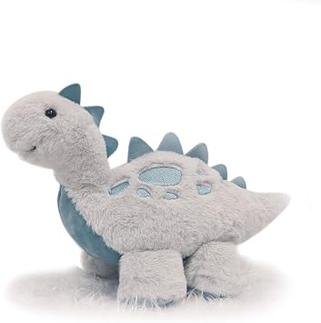 TCBunny Baby Dinosaur Bedtime Stuffed Animal Plush Toy 15", StephanStegosaurus-Grey