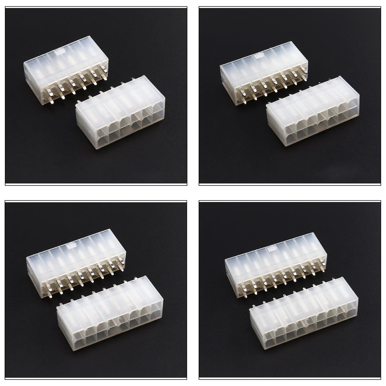 Mini-Fit Jr – En-tête DIP 4,2 mm compatible avec kit de connecteur Molex, MX4.2 double rangée 2 x 2/3/4/5/6/7/8/9/10/12P 5557 en-tête vertical à trou traversant (MX4.2D-DIP-Ver)