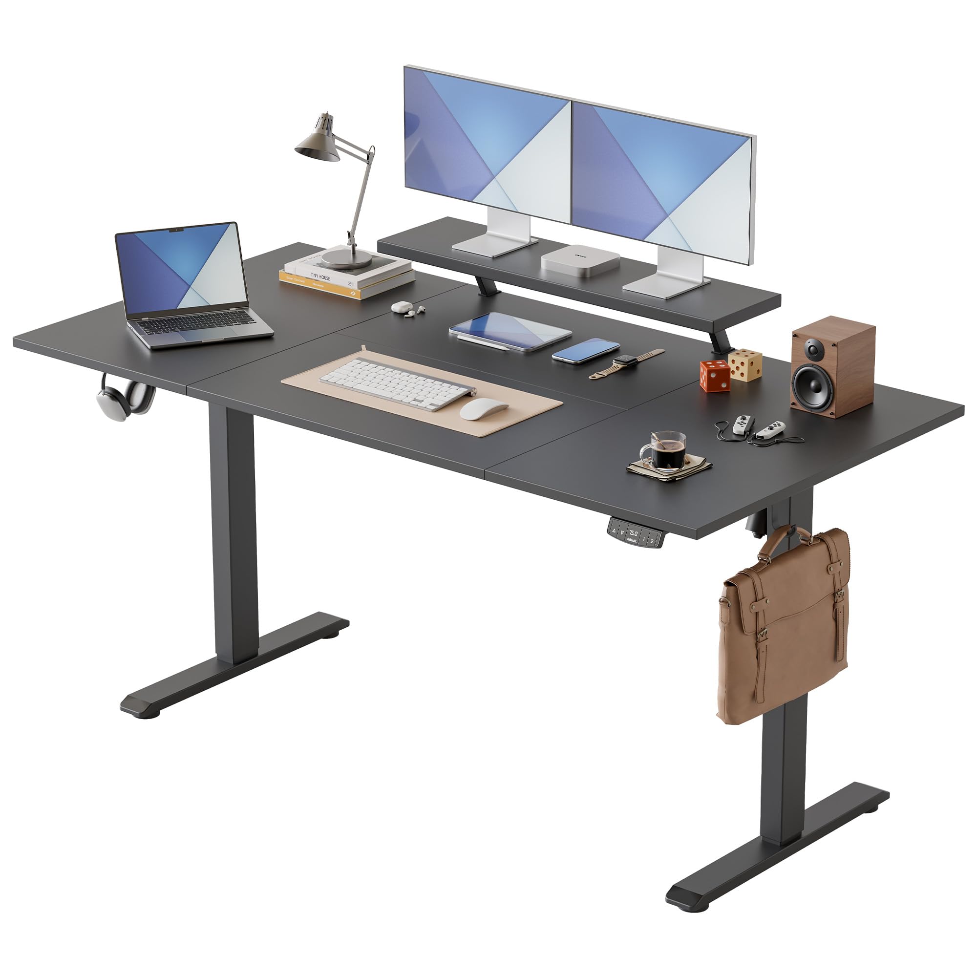 Agilestic Höhenverstellbarer Schreibtisch mit flexiblem Monitorständer