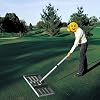Lawn Leveling Rake with 43inch Handle, Golf Garden Grass Level Levelawn, Equipped Heavy Duty Rasenrakel Edelstahl Rasenniveau Rake, Stainless Steel Large Capacity Pusher