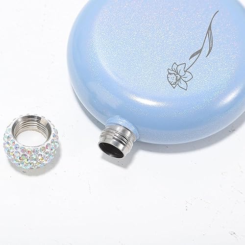 Miniatura 3 de Frasco de flores personalizado para el mes de nacimiento con tapa de diamantes de imitación para dama de honor, regalo de fiesta nupcial, grabado