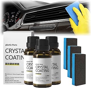 Cristal Coating para Plástico Del Carro, Plastic Parts Crystal Coating, Crystal Coating for Car, Plastic Parts Refurbish Agent for Car, Long Lasting Car Plastic Plating Refurbishing Agent (3Pcs)