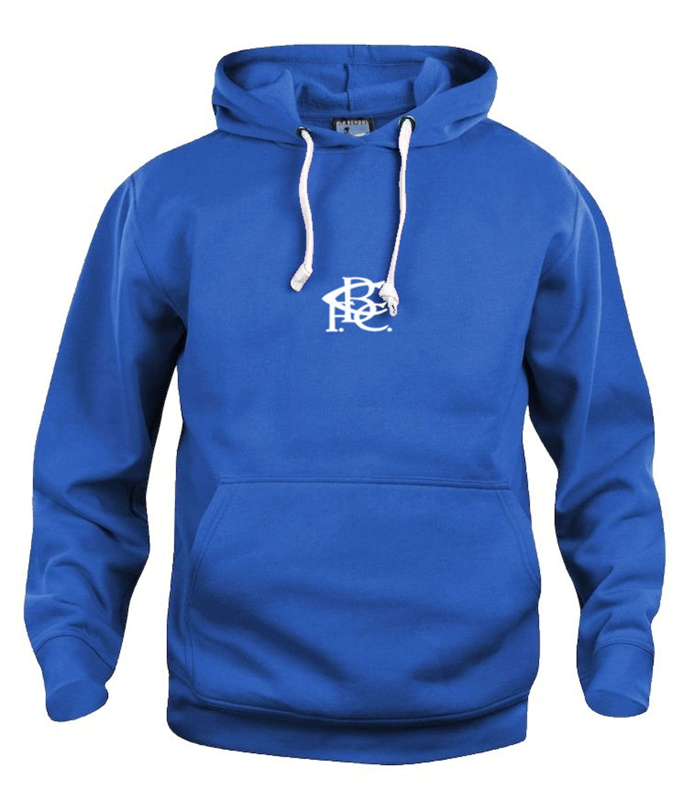 Old School Football Royal Blue Birmingham 1970S Retro Football Hoodie Embroidered Logo (S)