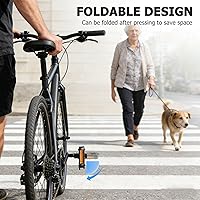 Vista 2 de Pedales de bicicleta plegables, pedales de bicicleta de montaña, pedales planos de bicicleta de aluminio CNC, 9/16 pulgadas con tiras reflectantes