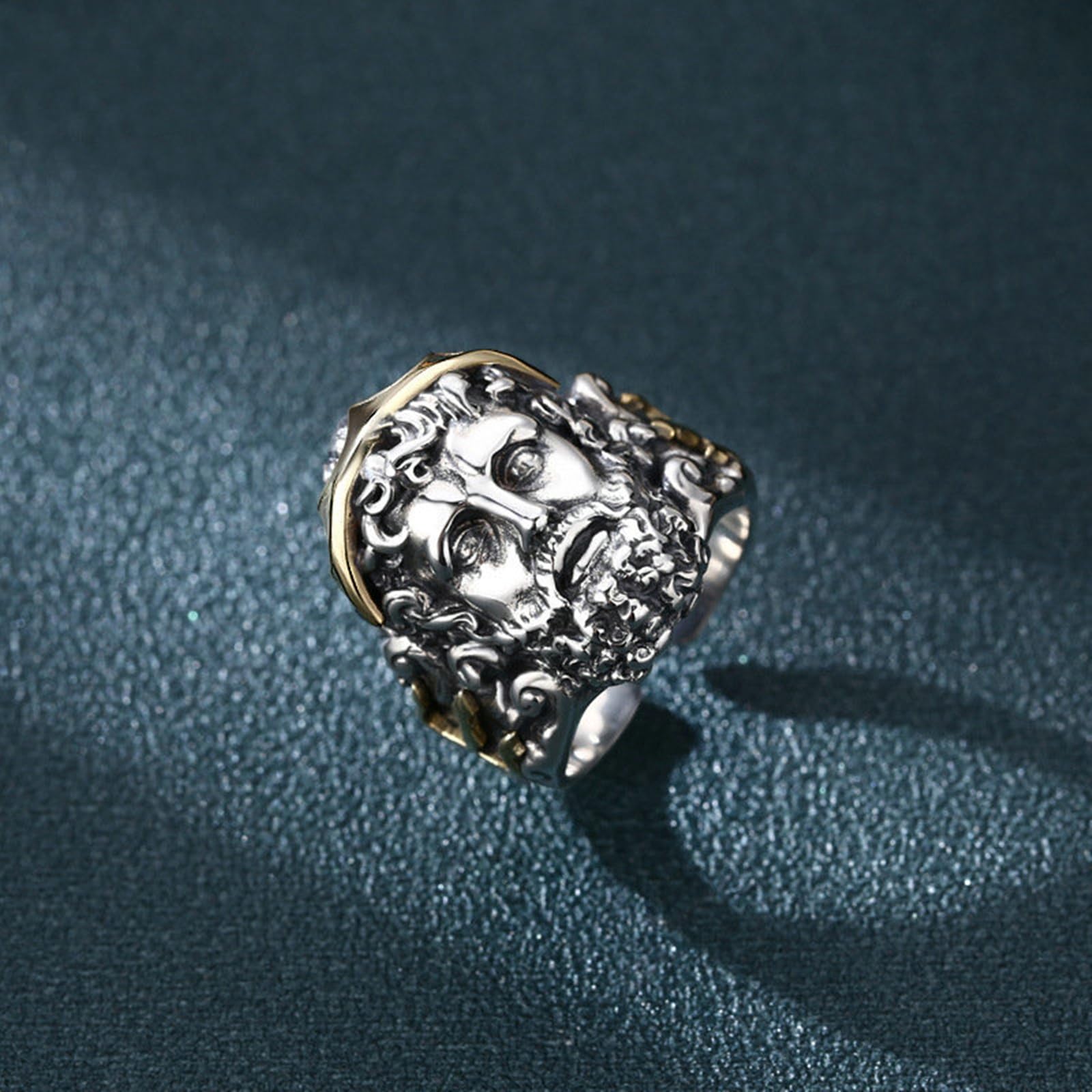 Bague Ouverte Argent Sterling 925 Homme Réglable