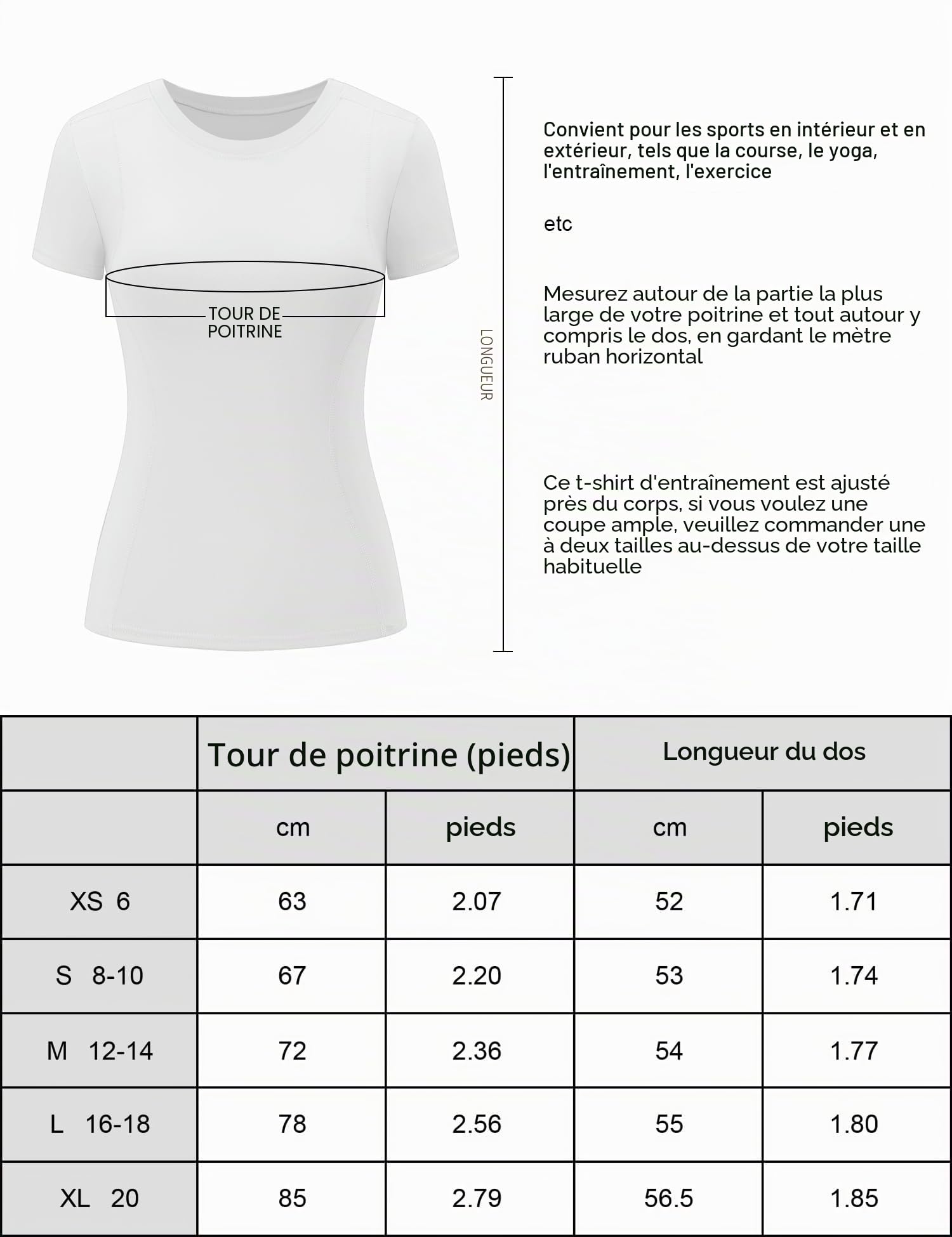 IECCP T-shirt de sport pour femme, manches courtes, col rond, respirant, athlétique, course, gym, yoga, haut de fitness, tailles XS-XL, Large