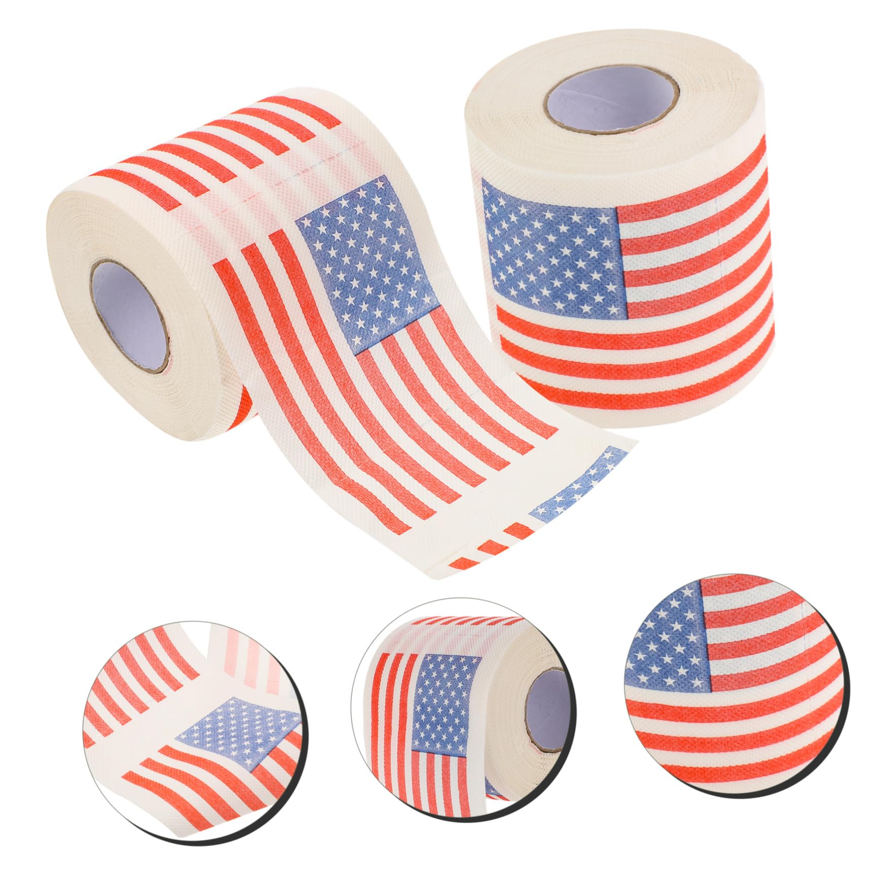 Veemoon Rotoli Carta Igienica Con Bandiera Americana 2 Rotoli Di Carta Velina in Cellulosa Pura Per Bagno Igienica Stampata Multifunzione Per Wc E Tavolo 3 Strati