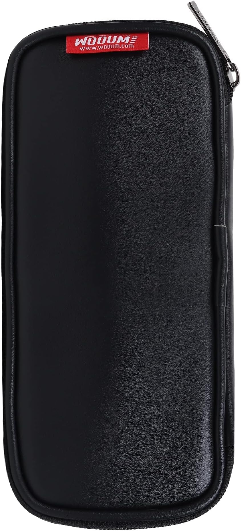 Wooum Pencil Case Pen Pouch Holder Bag Stationery Box for School Supplies Office Stuff Pu Leather -Black