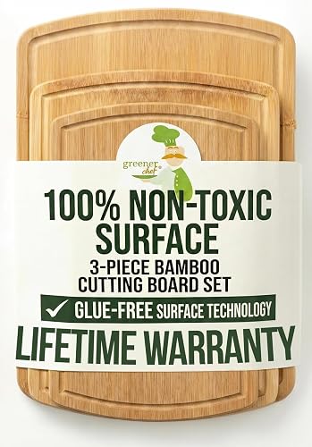Greener Chef bamboo cutting board set