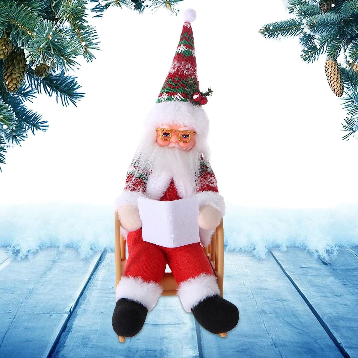Amazon.co.jp: クリスマス サンタ クロース人形,店の窓、クリスマス