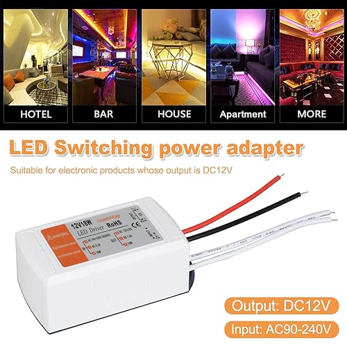 Miniatura 5 de Transformador de fuente de alimentación LED de 12 V CC, EAGWELL 18 W, CA, 120 V a 12 V, convertidor de CC de voltaje constante, fuente de