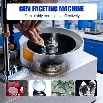 180W Gem Faceting Machine, Gem Faceting Rock Polishing Machine Buffer Polishing Machine Rock Polisher Angle Polisher