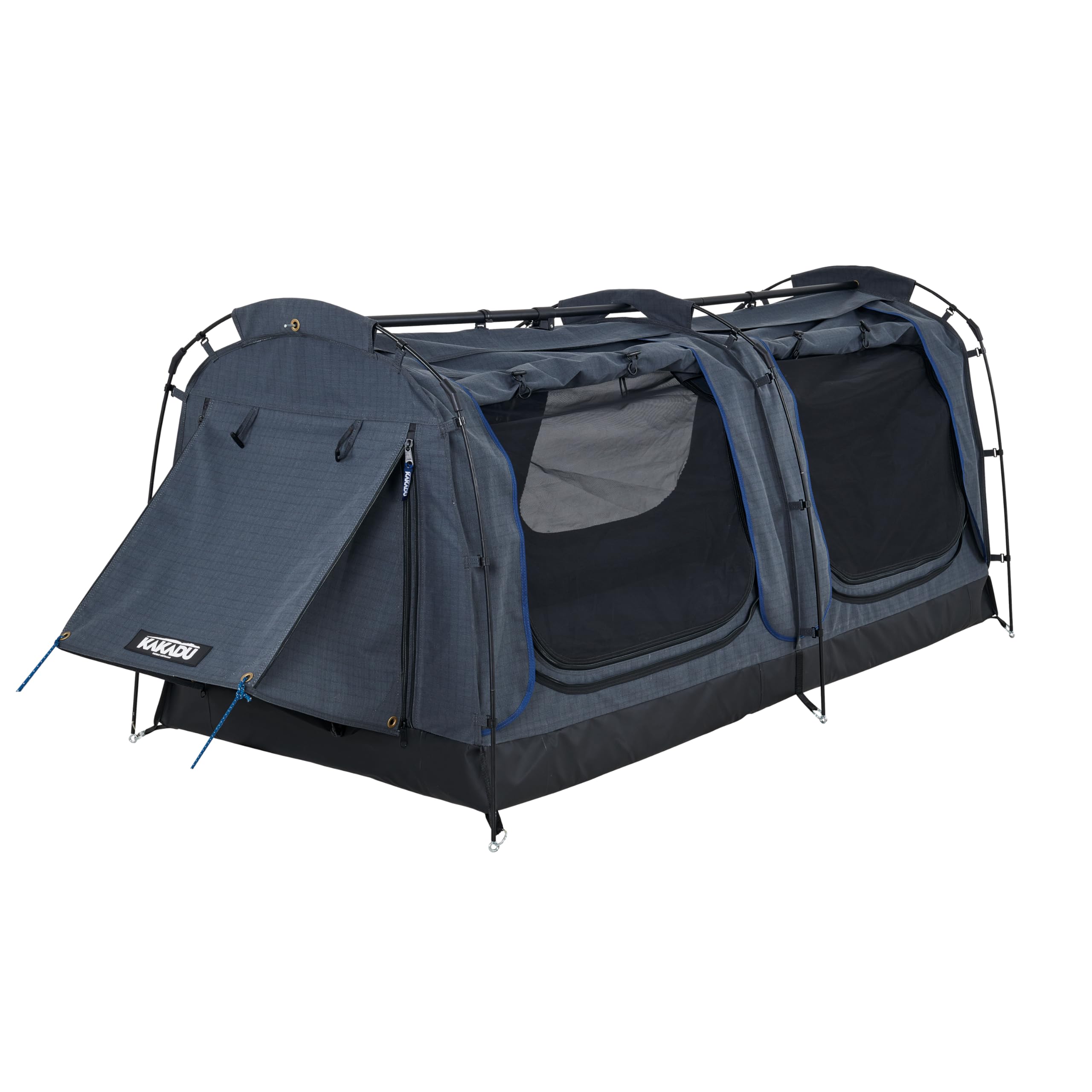 Kakadu Canvas Swag Tent, 1 Person, Australian Polycotton Camping Ground Tent, All Seasons, Waterproof, with 2.75” Foam Mattress, LED Lighting, Carry Bag