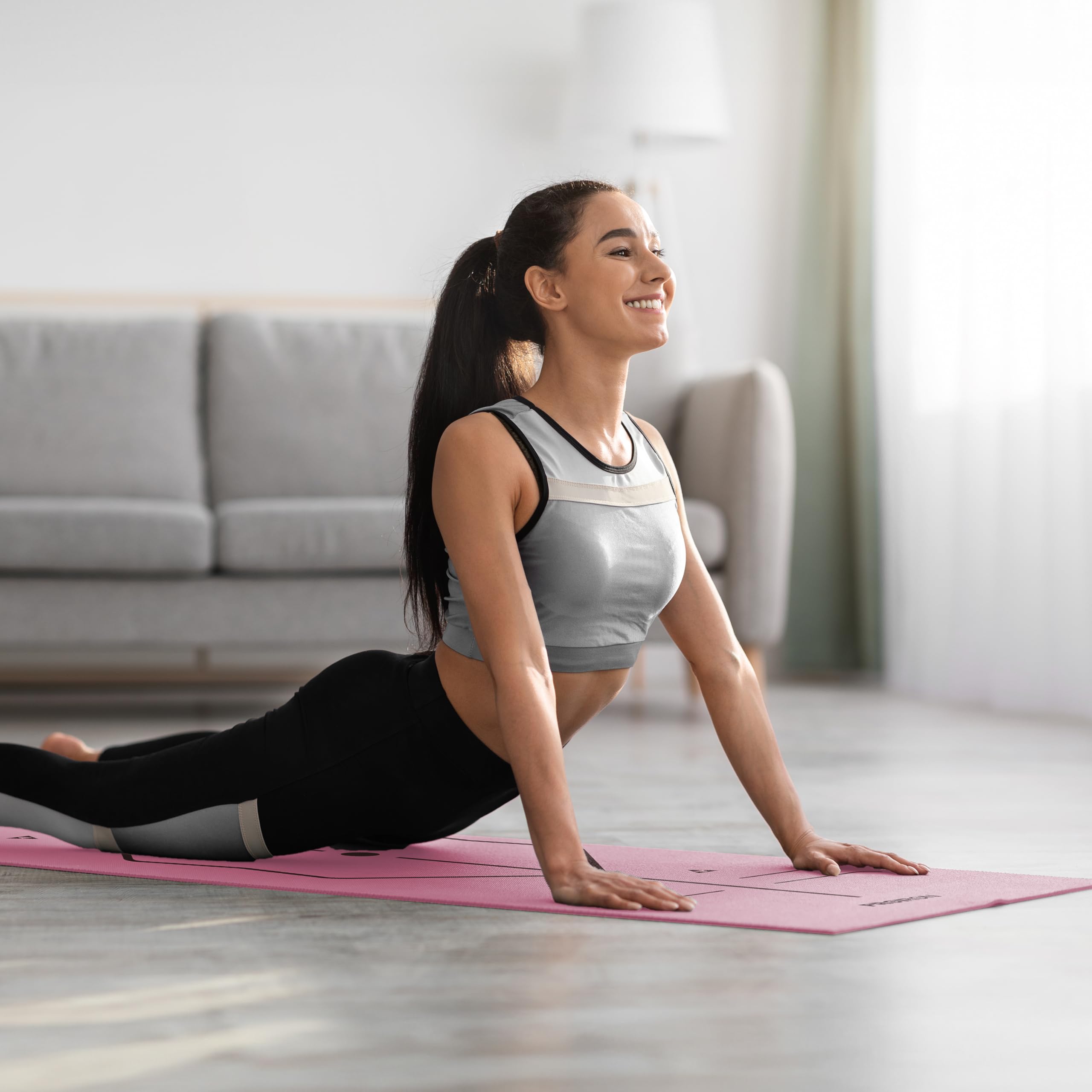 PROIRON Yogamatte Mit Linien - Rutschfest & Gelenkschonend 4mm