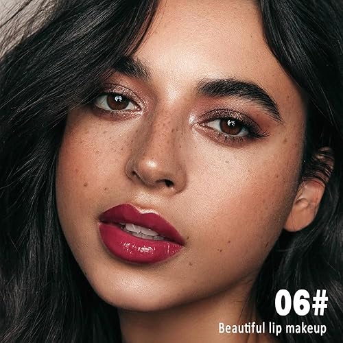 Vista 70 de evpct Juego de 1 lápiz labial líquido mate nude para mujer, peonía, flor, marrón, rosa, mate, larga duración, permanente, 24 horas, lápiz labial