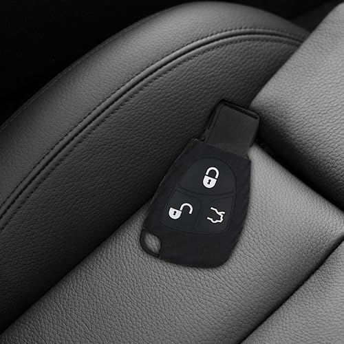 Miniatura 2 de kwmobile Funda de silicona para llavero compatible con llave de automóvil Mercedes-Benz de 2 a 3 botones
