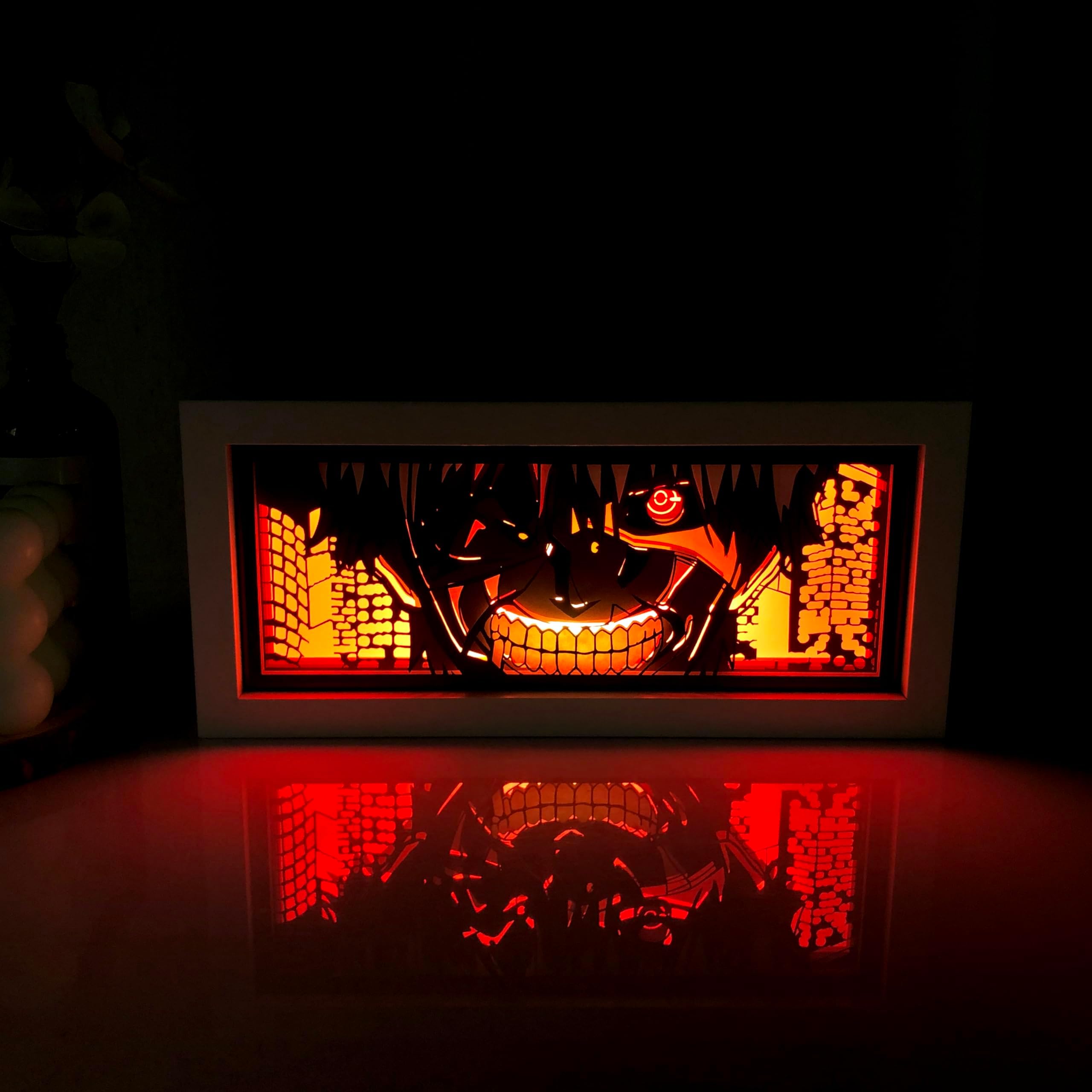 Anime Light Boxes RGB Multi Color Paper Cut Shadow Anime Lamp Handmade Manga Light Box for Room Decor Otaku Gift(L-16R)