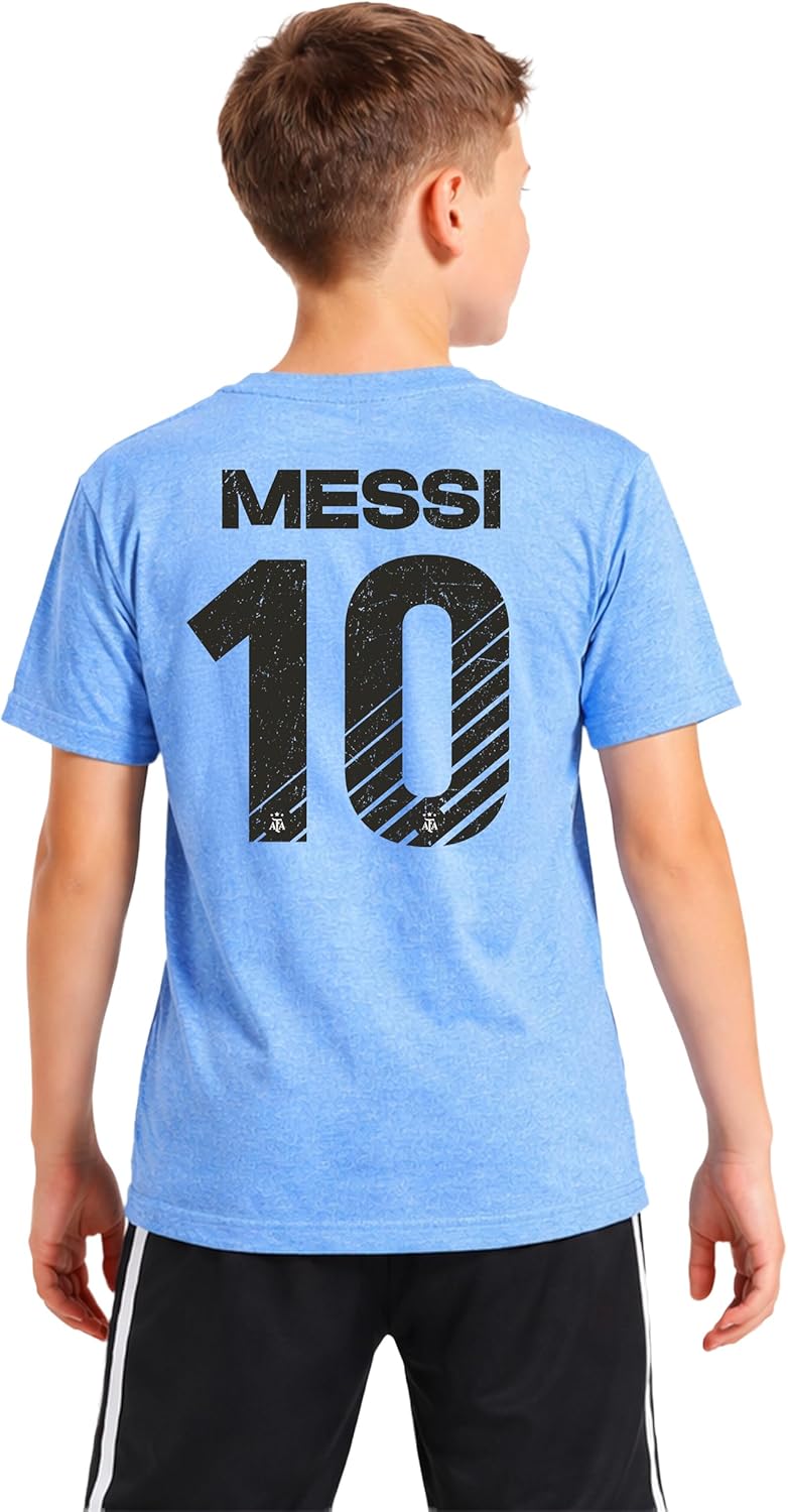 Icon Sports Officially Licensed Argentina Lionel Messi Cotton T-Shirt - Unisex Kids - 697CT