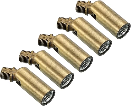 PATIKIL Adaptador de luz de techo inclinado, paquete de 5 lámparas de araña de rosca M10 de 180 grados, adaptador de iluminación colgante de techo