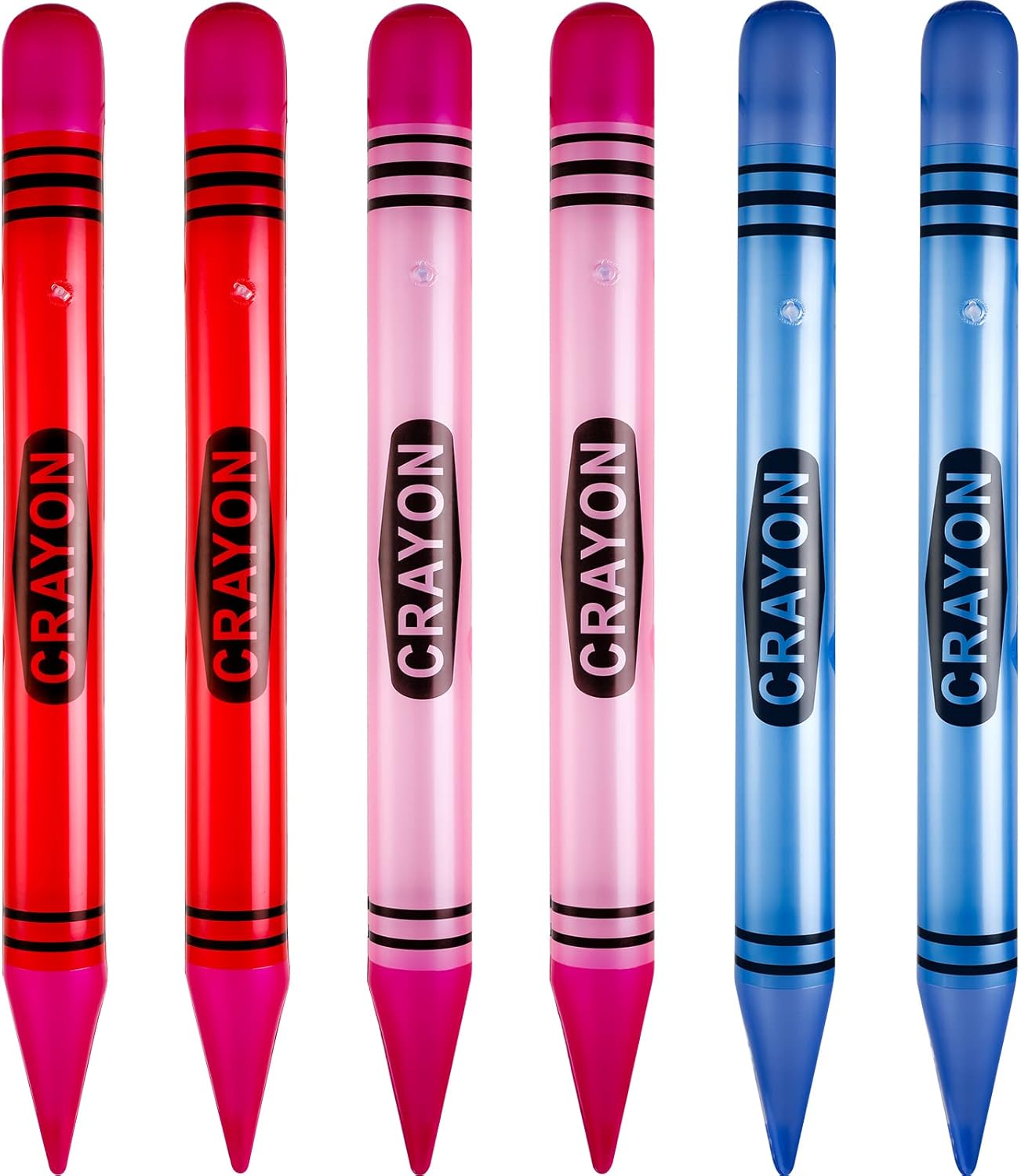 Raiten 6 Pcs Inflatable Crayons Jumbo 41.34 Inch Big Blow