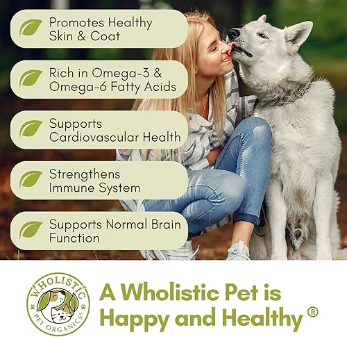 Miniatura 3 de Wholistic Pet Organics Aceite de salmón Aceite de salmón salvaje de Alaska de aguas profundas para perros - Aceite de pescado Omega 3 para perros