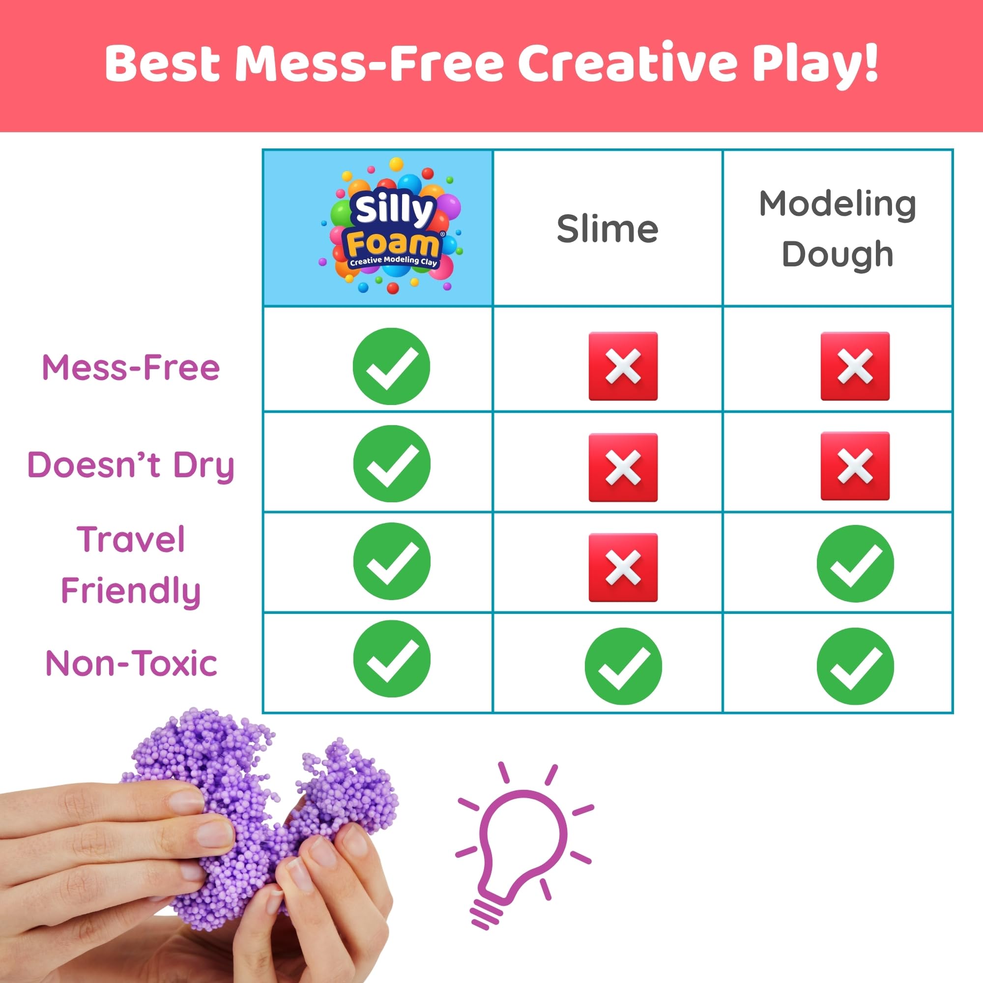 Silly Foam (paquete de 6) (color monstruo)