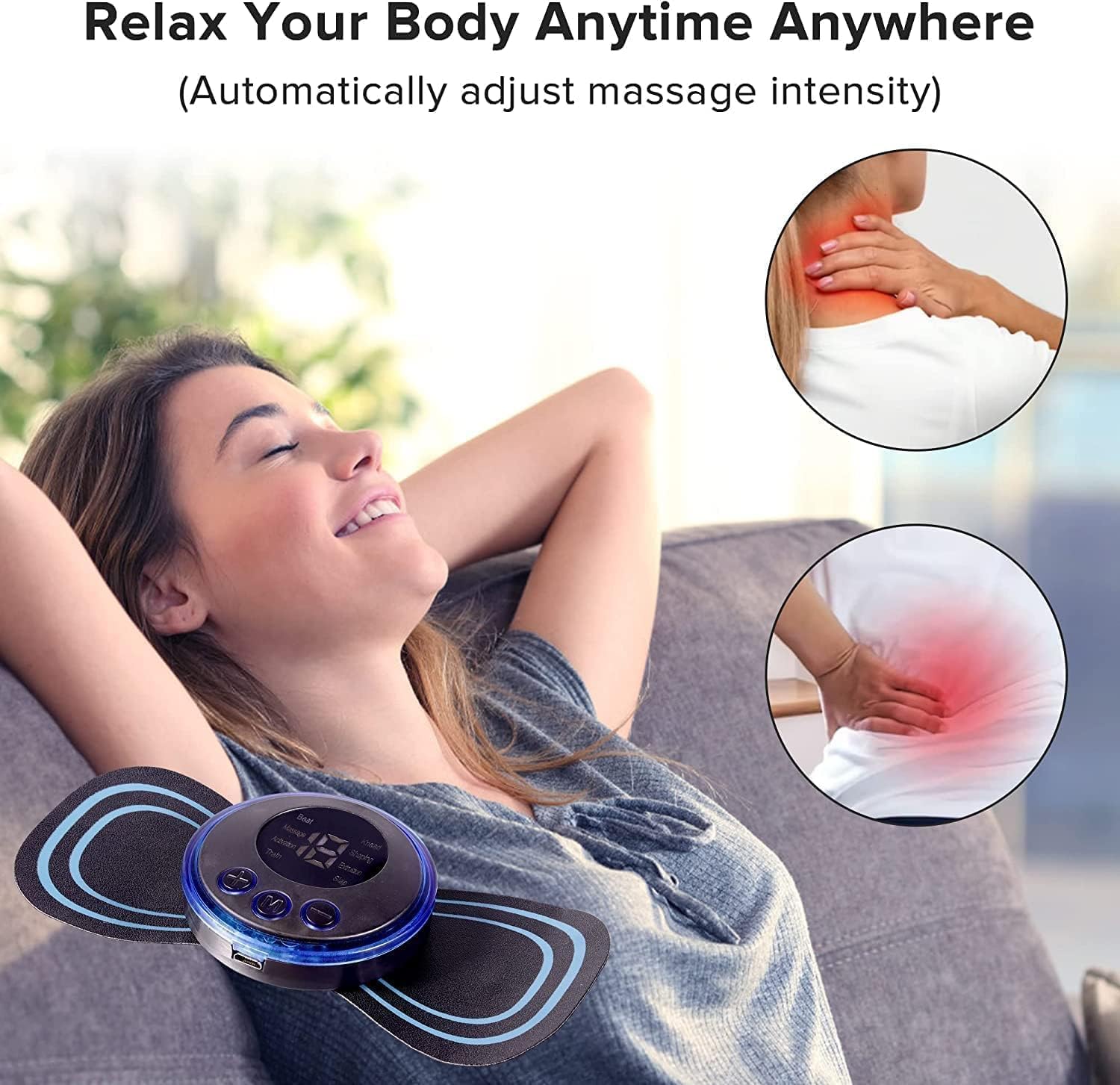 Voltonix Foot Massager-Voltonix Wireless Ems Massage Machine. Rechargeable,Portable,&Foldable Design,8 Modes,19 Intensity Levels For Ultimate Pain Relief Foot Massager Pain Relief Wireless (New-2023) 4