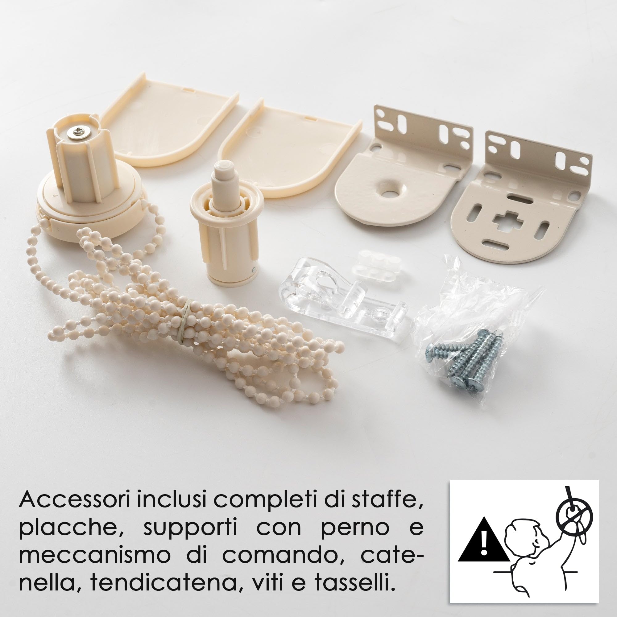 Kauai Store enrouleur occultant total pour intimité et obscurité totale, tissu certifié Oeko-Tex, sans danger pour les enfants (taupe)