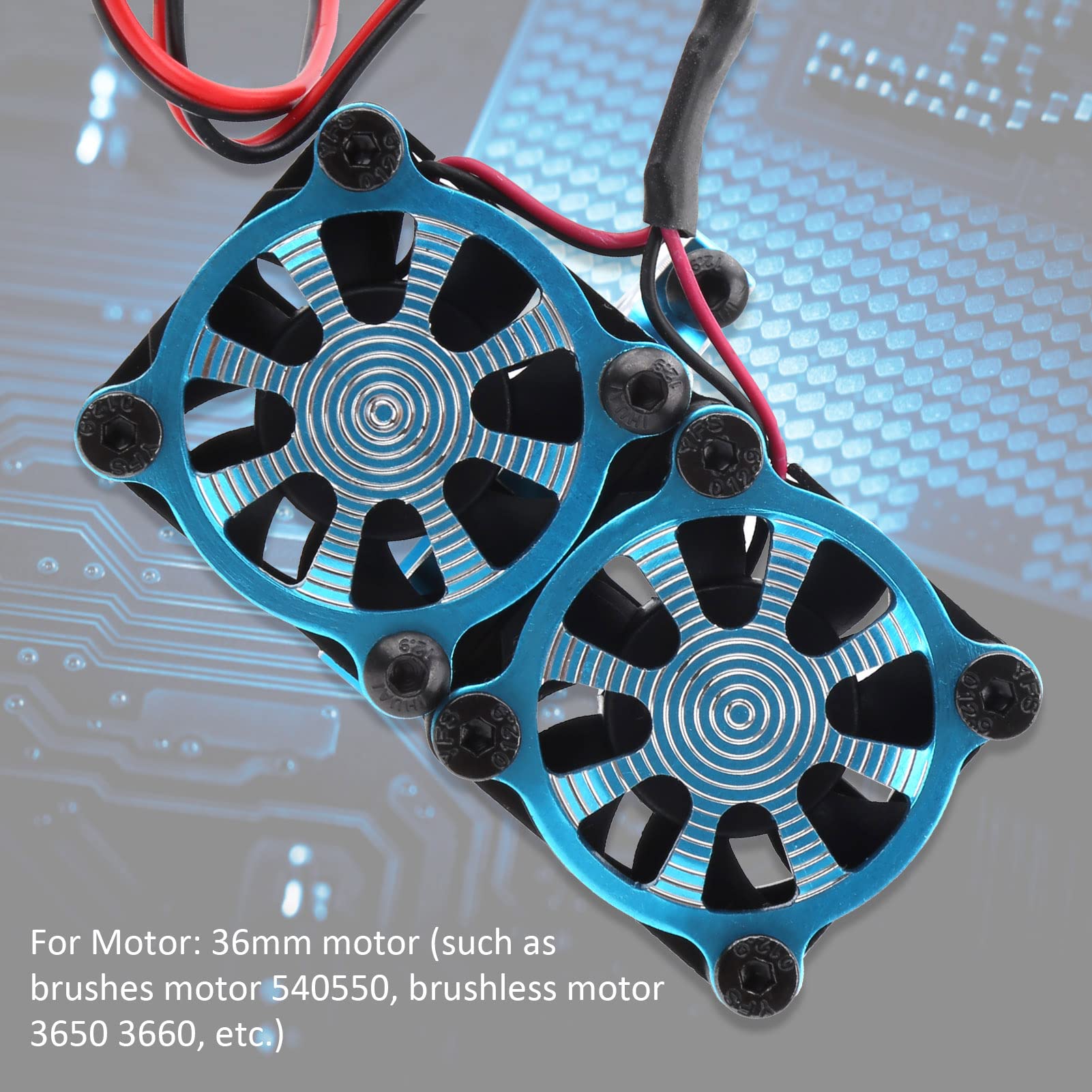 Rc Motor Durable 36MM Metal Motor Cooling Fan Adjustable Motor Radiator For  TRX4 SCX10 RC AMain Hobbies