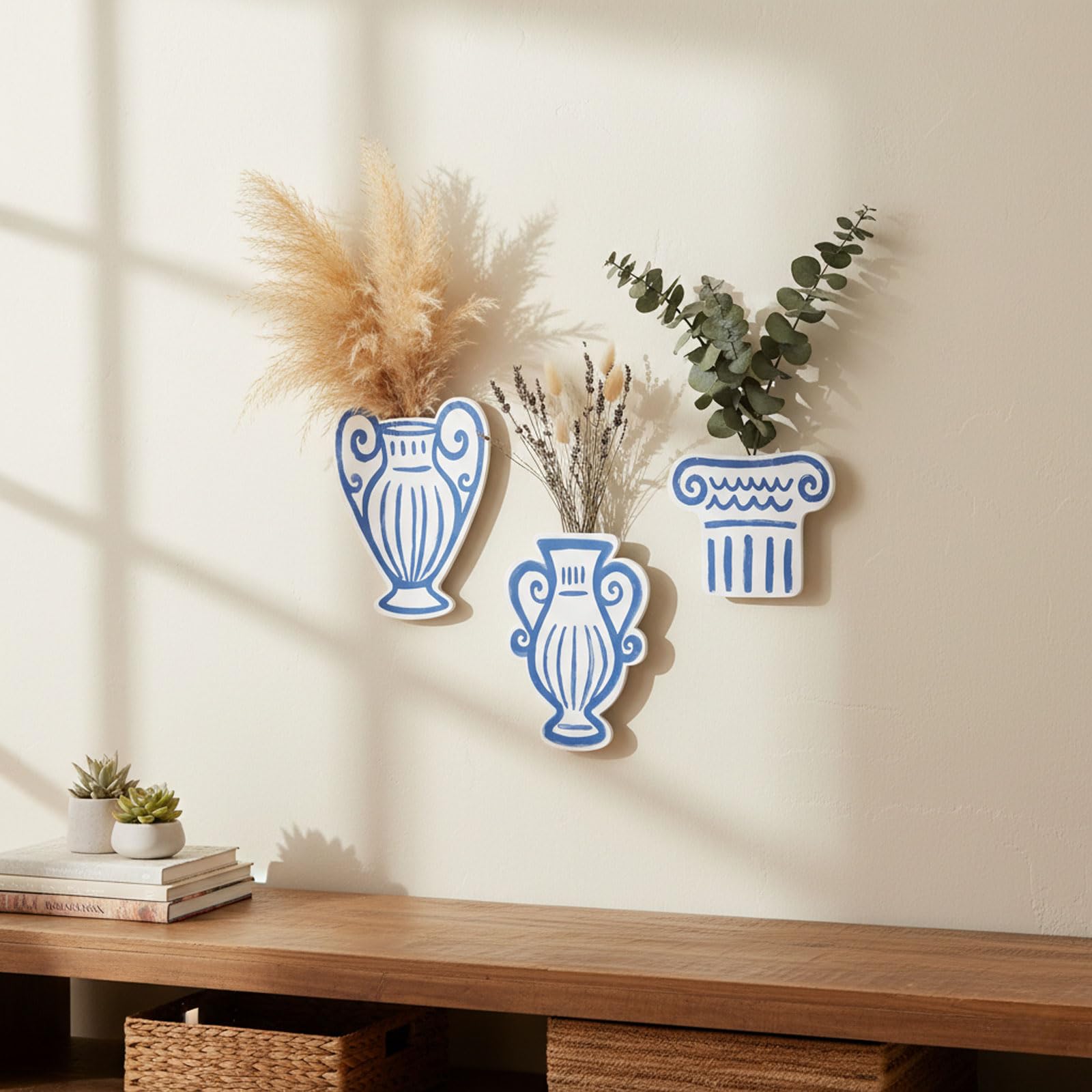 Vases muraux en métal AIM & GGKK lot de 3 déco cuisine salon chambre