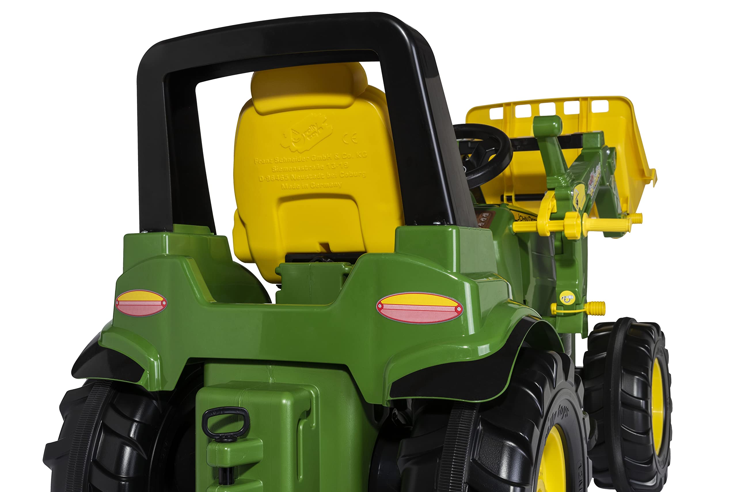 Rolly Toys Traktor na pedały RollyFarmtrac Premium John Deere 7R 730032 (w zestawie ładowarka rollyTrac, od 3 lat, siedzisko z regulacją długości i wysokości, opony szeptane), zielony