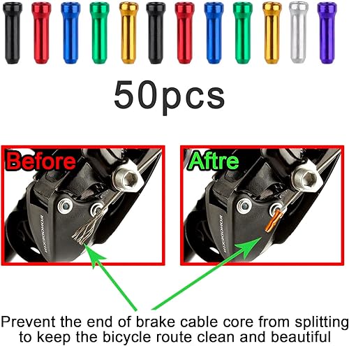 Miniatura 4 de Universal Bicycle Brake Cables Housing Kit, MTB Gear Shifter Derailleur Cable End Caps for Mountain Road Bike Repair