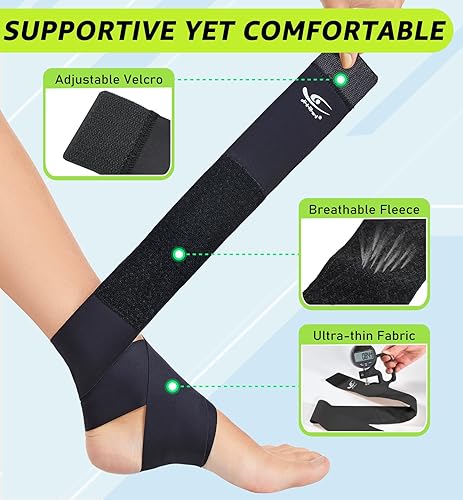 Miniatura 10 de HiRui Tobillera ultrafina de alta elasticidad para hombres, mujeres y niños, correas de tobillo ajustables para correr, fútbol, baloncesto,