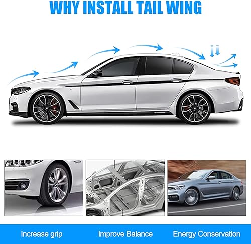 Miniatura 7 de Alerón trasero para BMW E92 335i 335i 335xi 335is 335i xDrive 328i 328i 328xi y E92 M3 2 puertas Coupe Highkick alerón de maletero (estilo negro