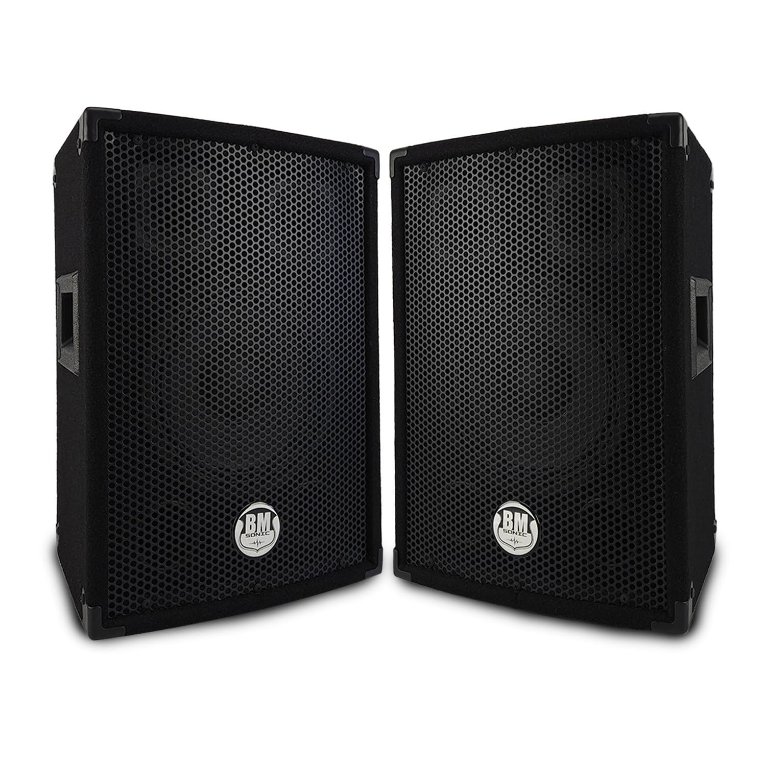 Paire d'enceintes Sono Bass Reflex Trapézoïdal à 3 Voies 8"/20cm - 2 x 300W - BM Bmsonic BMS-08