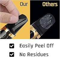 Vista 3 de Focusound Cojines para boquilla para saxofón y clarinete, gruesos, 0.031 in, negro, paquete de 8