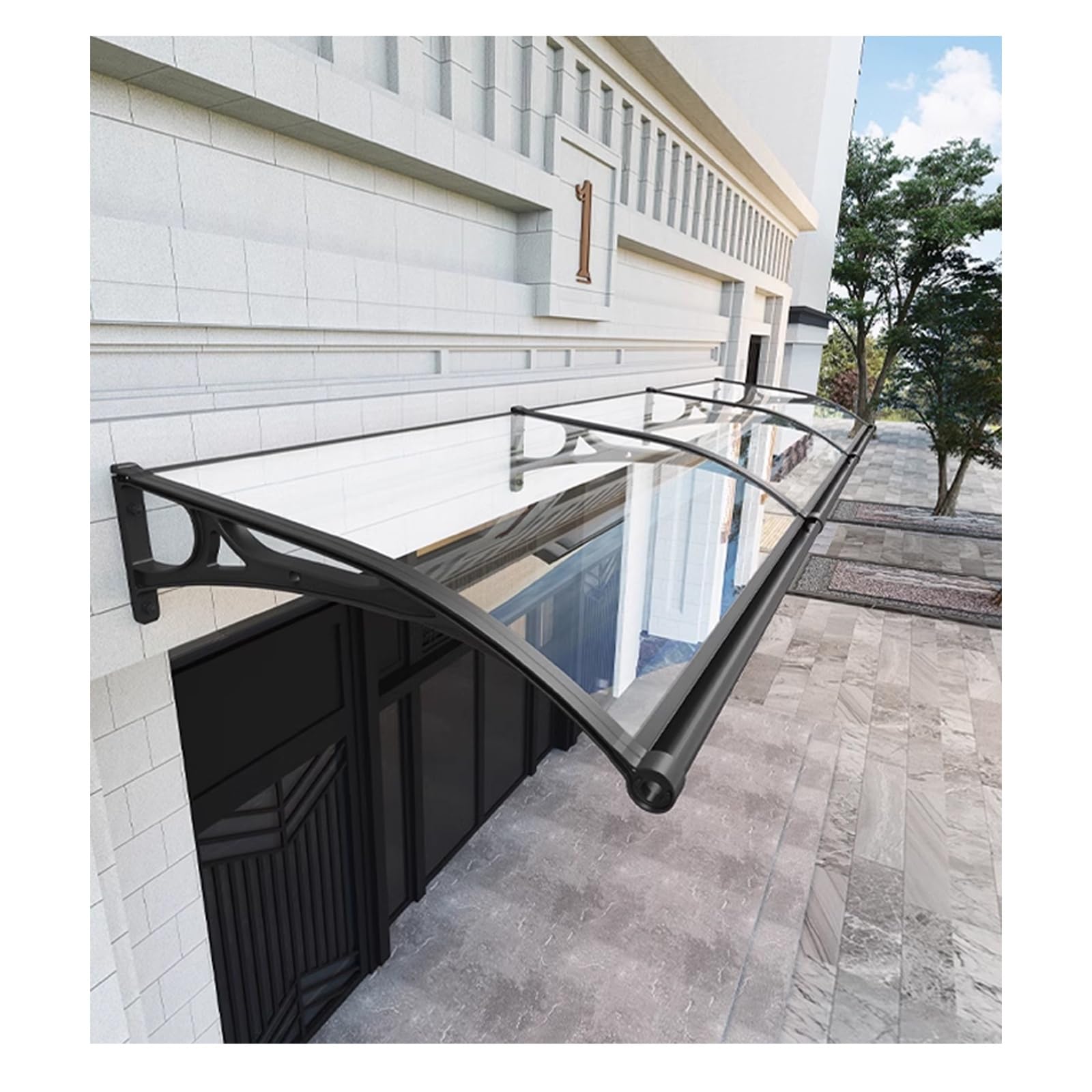 80x210cm Window Awning Aluminum Bracket UV Rain Protection 80x210cm ...