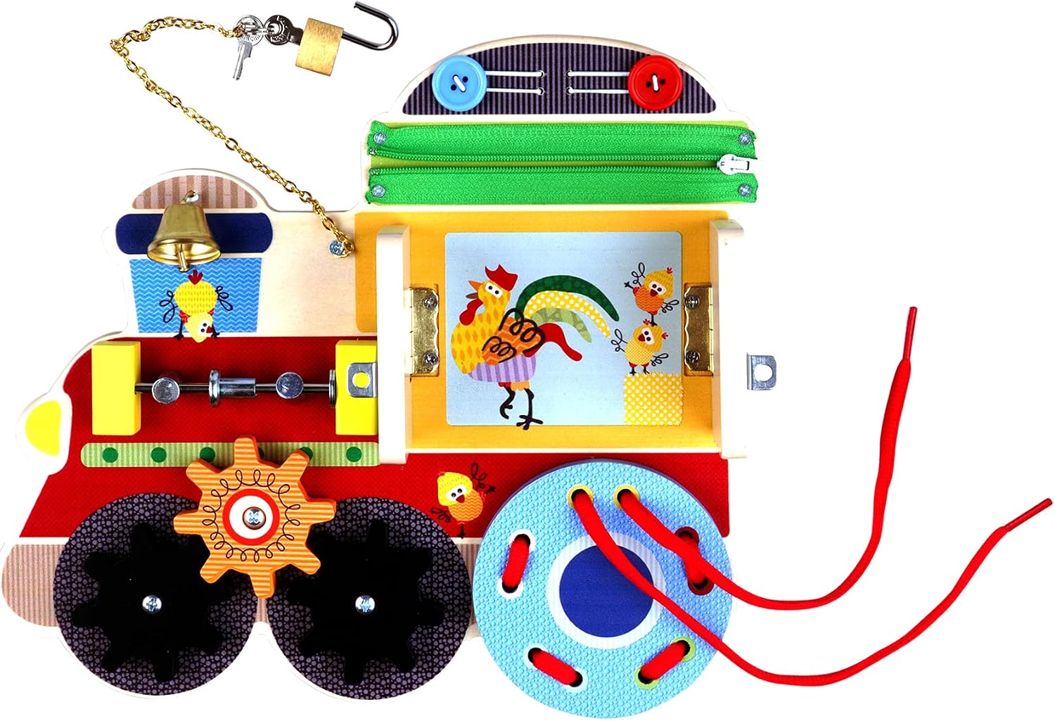 Barbo Toys - Wacky Wonders Activity Board - for children from 3 years old - Wooden - Learn to Play