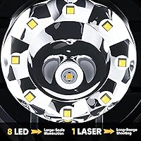 Vista 5 de Rechargeable Spotlight 1000000 Lumen, Super Bright 9 LED Spotlight Flashlight with COB Light & Foldable Stand, Long Lasting Large Handheld Spot