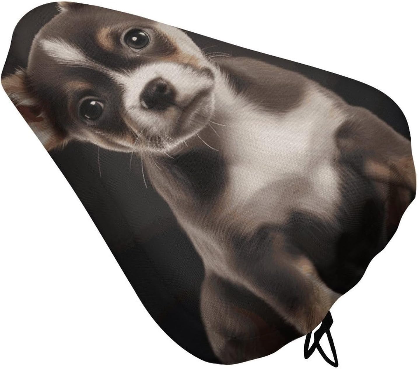 Waterproof Cute Dog Bike Seat Cushion Cover, Padded Bicycle Seat Cover with Drawstring for Men Women, Wide Bike Saddles Protector for Mountain Exercise Road City Outdoor Biking