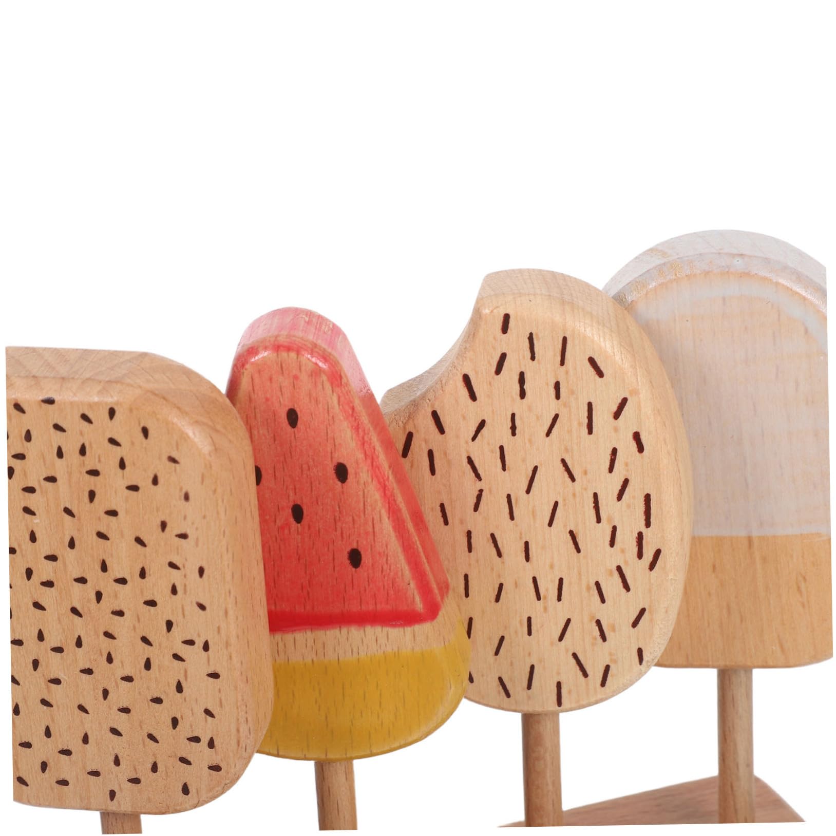 Abaodam Giocattoli per Ragazzo Ragazza Gelato e Ciambelle in Legno Simulazione di Cibo da Cucina Accessori per Giochi di Ruolo Giocattoli da Cucina Cibo Finto per Ragazzo Ragazza