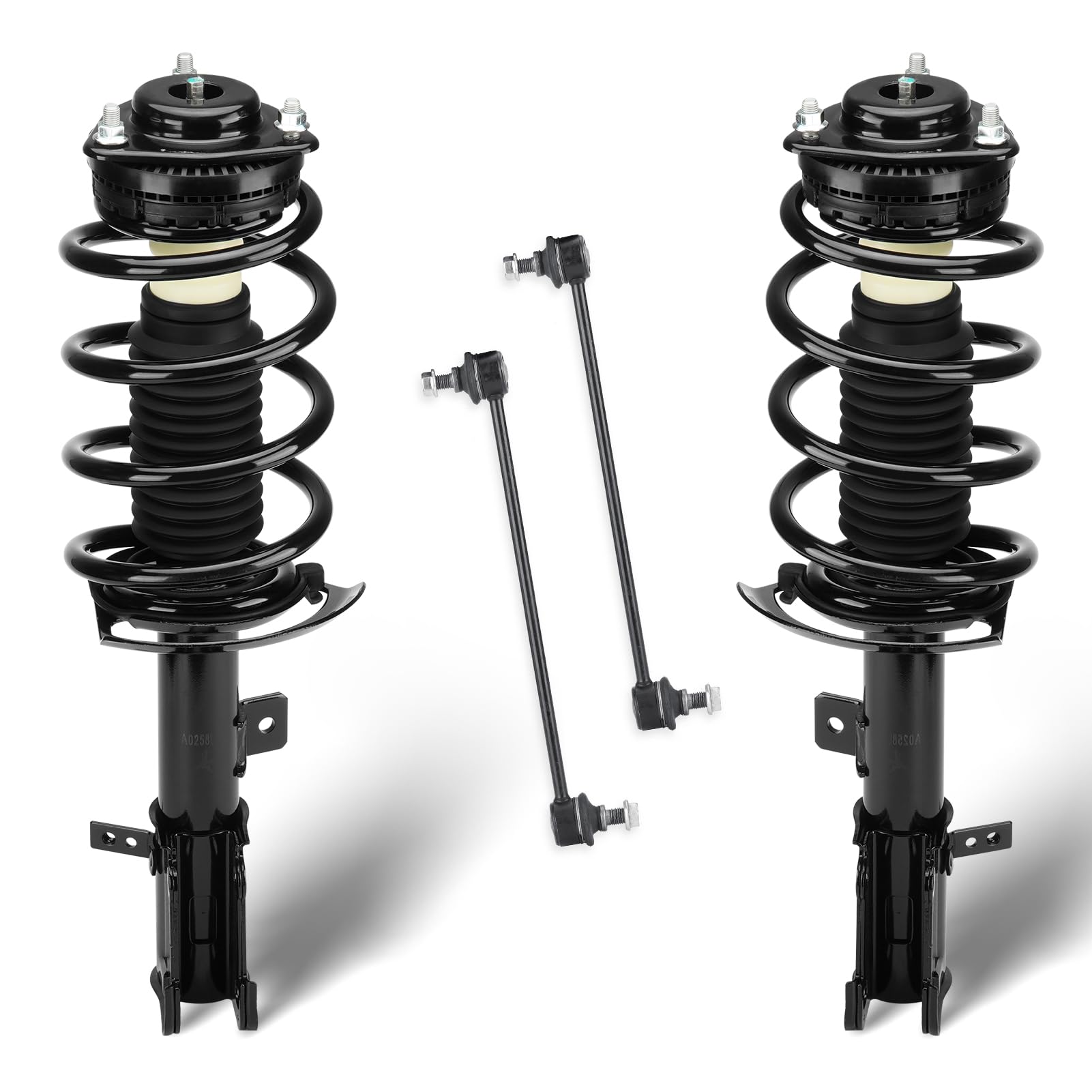 Front Struts Assembly Shock Absorber & Sway Bars End Links Fit for Dodge Avenger 2008-2014 (2.4L Sedan FWD), for Chrysler Sebring 2007-2010 (2.4L