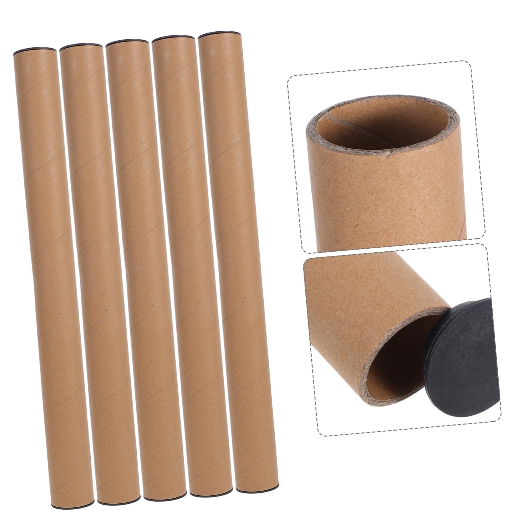 Cabilock 10pièces Tubes Expédition Carton Kraft avec Bouchons pour Envoi de Plans et Œuvres Art