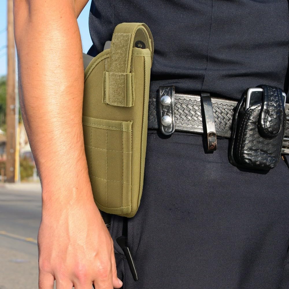 Kabura pistoletowa dla osób praworęcznych, 1-częściowa, regulowana, 20x9 cm, kabura do paska, do airsoftu, paintballu i treningu taktycznego